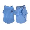 Paws Circle Rider Club Dog Polo Dress & Tee — Blue Polo Tee product photo