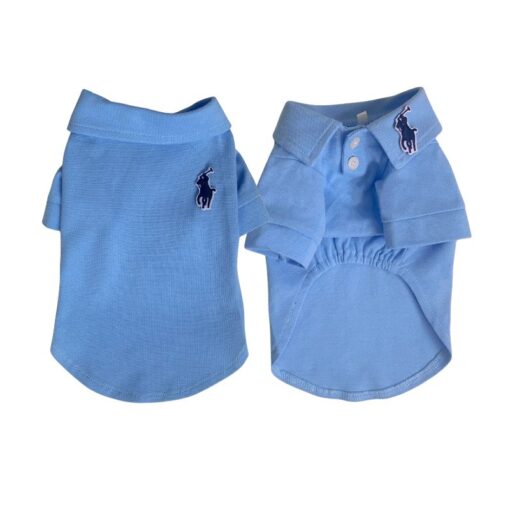Paws Circle Rider Club Dog Polo Dress & Tee — Blue Polo Tee product photo