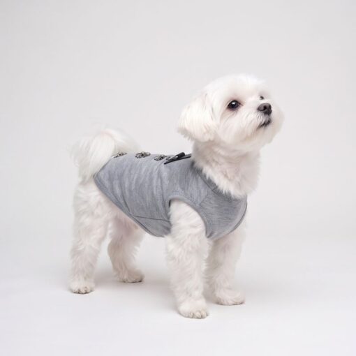Paws Circle Studded Cross Sleeveless Dog Tee product photo