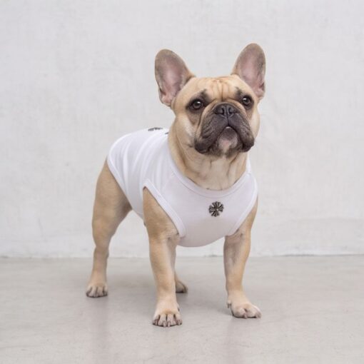 Paws Circle Studded Cross Sleeveless Dog Tee product photo