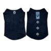 Paws Circle Studded Cross Sleeveless Dog Tee — Black product photo