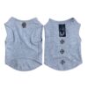 Paws Circle Studded Cross Sleeveless Dog Tee — Grey product photo