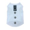Paws Circle Studded Cross Sleeveless Dog Tee — White product photo