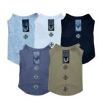 Studded Cross Sleeveless Dog Tee