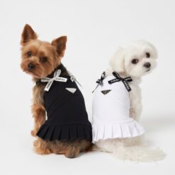 Paws Circle Triangle Ribbon Pleated Dog Dress product photo