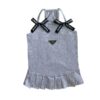 Paws Circle Triangle Ribbon Pleated Dog Dress — Grey product photo