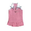 Paws Circle Triangle Ribbon Pleated Dog Dress — Pink product photo
