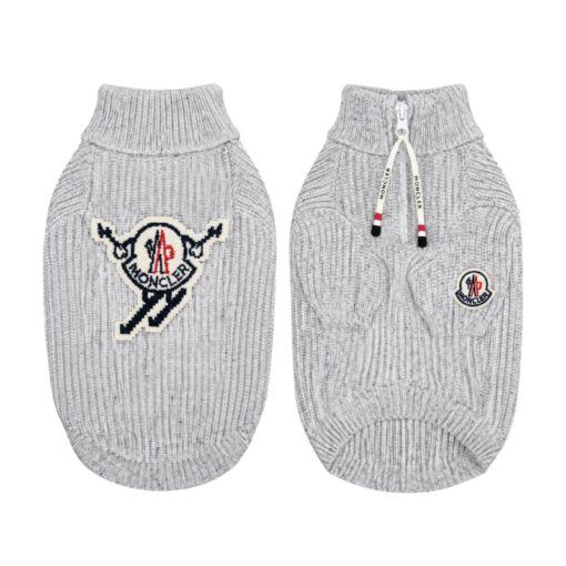 Paws Circle Alpine Crest Half-Zip Knit Dog Sweater flat lay showing available options