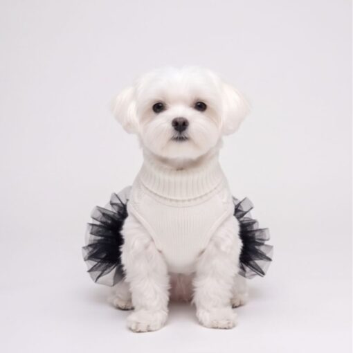 Paws Circle Boutique Cable-Knit Tutu Dog Dress product detail