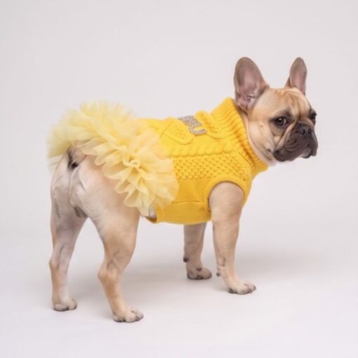 Paws Circle Boutique Cable-Knit Tutu Dog Dress product detail