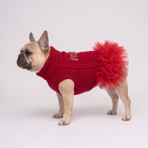 Paws Circle Boutique Cable-Knit Tutu Dog Dress product detail