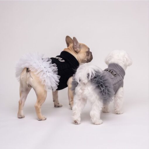 Paws Circle Boutique Cable-Knit Tutu Dog Dress product detail