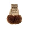 Paws Circle Boutique Cable-Knit Tutu Dog Dress in Beige
