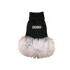 Paws Circle Boutique Cable-Knit Tutu Dog Dress in Black