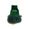 Paws Circle Boutique Cable-Knit Tutu Dog Dress in Green