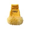 Paws Circle Boutique Cable-Knit Tutu Dog Dress in Yellow