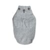 Dog model wearing the Paws Circle Gothic Cross Half-Zip Knit Dog Sweater