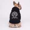 Dog model wearing the Paws Circle Gothic Heart Cross Dog Hoodie