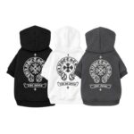 Gothic Heart Cross Dog Hoodie