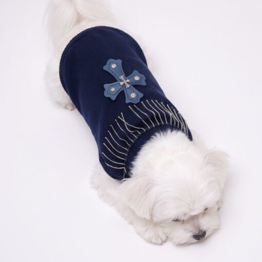 Paws Circle Fringed Cross Dog Sweatshirt product detail