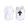 Paws Circle Fringed Cross Dog Sweatshirt in White