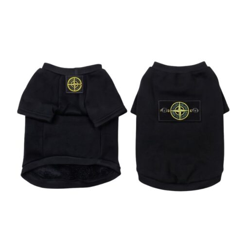 Paws Circle Compass Badge Dog Sweatshirt in Black