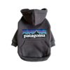 Paws Circle Adventure Mountain Logo Dog Hoodie in Charcoal